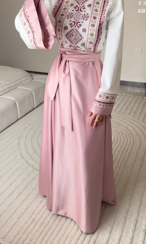 فستان مكس تطريز